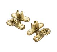 KHBUAB Bisagra Plana Silenciosa Oculta de Aleación, 6 Pcs, Dorado, para Puerta de Hojas Sueltas y Puerta de Madera, Silenciosa y Anticorrosión, para Hoteles y Clubes Exclusivos