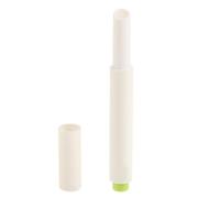 KHBUAB Brillo de Labios Hidratante Diseño de Pulsador, Barra Labial Sólida de Plástico Blanco para Cuidado y Pigmentación Natural de Labios
