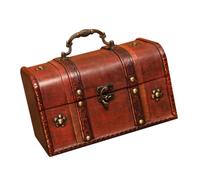 KHBUAB Caja de Almacenamiento de Madera Vintage Diseño Rústico, Organizador Compacto para Escritorio y Joyería, Ahorro de Espacio para Hogar y Oficina