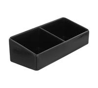 KHBUAB Caja Organizadora de Bolsitas de Té y Café, Contenedor de 2 Compartimentos Negro, Almacenamiento para Paquetes de Azúcar, Adecuado para Restaurantes y Cocinas Domésticas