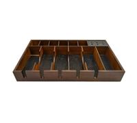 KHBUAB Caja Organizadora de Madera Diseño de Rejilla Racional y Gran Capacidad para Tijeras de Peluquería Práctica para Salón de Belleza Profesional
