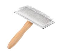 KHBUAB Cepillo de Lana de Madera Grande Mango de Bambú, Herramienta de Fieltrado Aguja para Cardado Manual, Pincel para Manualidades y Proyectos de Hilado y Tejido