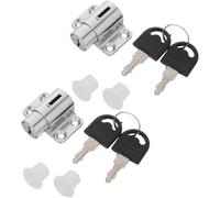 KHBUAB Cerradura Antirrobo Tamaño Compacto 4.00x3.70x2.20 Cm de Aleación de Zinc 2 Juegos Diseño Moderno y Minimalista Seguridad Reforzada Hogar para Ventanas y Puertas Correderas