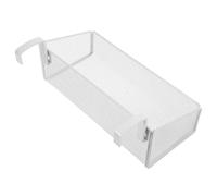 KHBUAB Cesta Organizadora Colgante de Metal para Dormitorio, Pequeña Color Blanco con Gancho de 4.6 Cm, Almacenamiento Multifuncional para Cama, Oficina y Escuela, Adecuado para Guardar