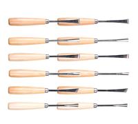 KHBUAB Cinceles para Tallar Madera de Acero Profesional Juego de 12 Adecuado para Principiantes y para Escultura y Carpintería, Adecuado para Principiantes y en Trabajos Detallados