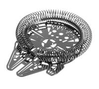 KHBUAB Colador de Cóctel de Acero Inoxidable 304 Filtro para Cubitos de Hielo Negro Herramienta para Bar y Coctelería Profesional para Casa y Restaurante