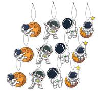 KHBUAB Colgantes Ambientadores para Coche de Papel, 12 Piezas, Diseño Astronauta, Fáciles de Colgar, Ligeros y Decorativos para Espejo Retrovisor en Descanso