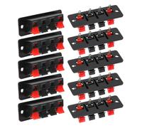 KHBUAB Conector de Terminales de Altavoz 10 Piezas Abrazadera para Cables, Material Abs y Cobre, Instalación Conveniente para Equipos de Audio y Tiras LED