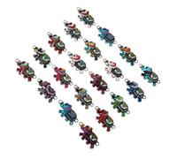 KHBUAB Decoraciones DIY de Pequeños Elefantes Coloridos, 20 Piezas para Proyectos de Bricolaje y Accesorios para Llaveros y Collares Prácticos Estilo Aleatorio