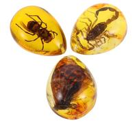 KHBUAB Ejemplares de insectos en resina 3 piezas colgantes decorativos para joyas infantiles colección creativa con y avispa