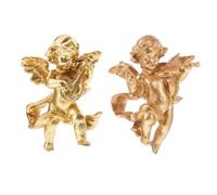 KHBUAB Escultura Diseño Detallado de Resina Europea para Colgar Pared de Ángel 2 Piezas y Tamaño Pequeño Decoración Artística Hogar y Accesorio de Fotografía
