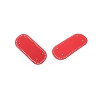 KHBUAB Fondo Ovalado para Bolsa de Pu Rojo, Base Resistente y Decorativa para Labores de Tejer y Bricolaje, Adecuado para Bolsos de Mujer Hechos a Mano