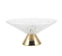 KHBUAB Frutero de Cristal Base Alta y Diseño Vintage para Almacenamiento de Frutas y Buena Ventilación Adecuado para Decoración en Sala y Hogar