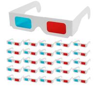 KHBUAB Gafas de Visión 3d Anaglifo Rojo y Azul de Papel para Cine en Casa, 70 Unidades, Fácil Montaje y Portátiles para Actividades Escolares