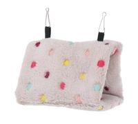 KHBUAB Hamaca Colgante para Loros Pequeña Beige, Nido Cálido de Franela para Pájaros, Cama para Dormir Invierno, Refugio Cómodo para Aves Pequeñas, Nido para Periquitos y Cardenales