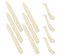 KHBUAB Juego de 10 Piezas Plegadoras de Hueso para Manualidades de Papel y Cuero, 6 Herramientas Rectas y 4 Curvas, Plegadora para Encuadernación, Bruñidor para Scrapbooking y Creación