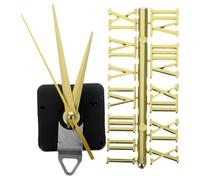 KHBUAB Juego de Números Romanos y Mecanismo de Reloj Motor de Cuarzo Silencioso, Kit Completo para Reparación y Montaje de Relojes de Pared Decorativos