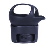 KHBUAB Mini Estufa de Té de Cerámica Marrón Portátil Asas y Soporte para Velas, Adecuado para Aromatizar y Calentar Infusiones en Casa