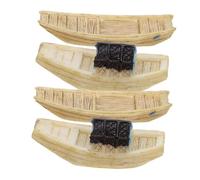 KHBUAB Modelos de Barco de Simulación en Plástico, Accesorio de Paisaje en Miniatura Alta Reducción, Práctico y Compacto para Entusiastas del Modelismo DIY, 4 Piezas Color Aleatorio