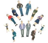 KHBUAB Modelos de Personas de Plástico Abs para Paisaje y Maquetas de Tren, 12 Piezas Simular Paisajes Realismo Varios Estilos