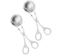 KHBUAB Moldeador de Albóndigas Estructura en Forma de Tijera 2 Piezas de Acero Inoxidable Herramienta Práctica y Ergonómica Utensilio Antiadherente para Hacer de