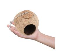 KHBUAB Nido de Pájaro Espacio Confinado al Aire Libre de Cáscara de Coco de Madera Varios Estilos para Periquitos y Mascotas Pequeñas y Ambiente Natural Varios Estilos