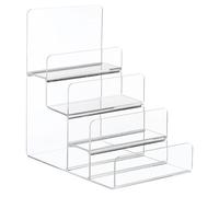 KHBUAB Organizador Acrílico Transparente Varias Capas 22X16X10Cm para Maquillaje y Accesorios Soporte Estable para Tiendas y Hogar
