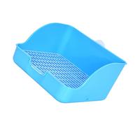 KHBUAB Orinal para Hámster y Chinchilla de Plástico Azul Rectangular Base Filtrante y Diseño a Prueba de Fugas Adecuado para Jardines y Parques