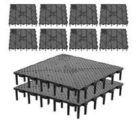 KHBUAB Placas de Filtro de Fondo para Pecera de PVC Negro, 10 Unidades, Empalme Combinado y Buena Permeabilidad de Agua para Acuarios y Cría de Peces