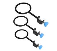 KHBUAB Set de 3 Anillos de Soporte para Laboratorio de Hierro con Abrazaderas, Color Plata, Resistentes Corrosión y Fáciles de Usar para Experimentos en Fábrica