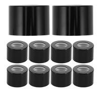 KHBUAB Tapas Difusoras Negras para Botellas de Fragancia, 10 Piezas de Aluminio Versátiles y Rellenables, Diseño Único para Oficina y Coche