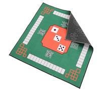 KHBUAB Tapete para Mesa de Mahjong Cuadrado Verde de Goma, Grueso y Antideslizante Efecto Decorativo para Juegos de Dominó Hogar