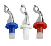 KHBUAB Tapones de Vino de Silicona y Metal, Redondos, Fáciles de Insertar y Extraer, Sellado Hermético para Botellas de Vino Tinto y Blanco, Paquete de 3 Unidades Color Color Aleatorio