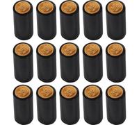 KHBUAB Tapones Termorretráctiles 300 Piezas para Botellas de Vino Negro, Película Retráctil de Pvc Bordes Redondeados para Proteger y Ahorrar Espacio