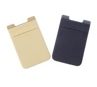 KHBUAB Tarjetero para Teléfono Diseño Delgado y Doble Capa, Bolsillo Trasero 2 Ranuras, Fácil de Instalar, Paquete de 2 Unidades