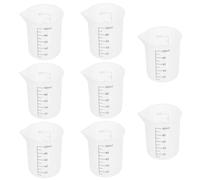 KHBUAB Tazas Medidoras de Silicona y Control Preciso de 100 Ml Juego de 8 con Resistencia al Desgarro para Proyectos de Resina Epoxi y Manualidades