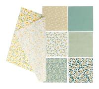 KHBUAB Tijeras 7 Piezas Floral de Tela de Algodón Flexible y Cortable para Patchwork y Costura Adecuado para Manualidades y Fundas de Cojín