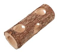 KHBUAB Túnel Accesorio Adecuado para Hámster y Gato de Madera Natural Juguete Multifuncional Promueve Salud Física para Jaula para Hábitat de Mascotas