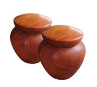 KHBUAB Urnas Pequeñas para Cenizas Humanas y Mascotas de Madera de Sándalo, Elegantes y Ligeras, Pack de 2 Piezas para Uso Memorial Portátil