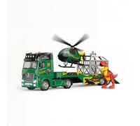 Khcnum Juguete de camión de dinosaurio con luz y sonido | El carro de rescate de dinosaurios con sonidos de alarma realistas es el regalo de cumpleaños ideal para niños y niñas