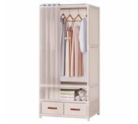 KHDONT Armario simple de tela no tejida, marco de tubo de acero, almacenamiento económico, armario colgante para dormitorio