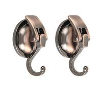 Khdrvok Mnixy Ganchos resistentes con ventosa al vacío, potentes ganchos de ventosa, colgador de corona para baño y ducha de baño (bronce, 2 unidades)