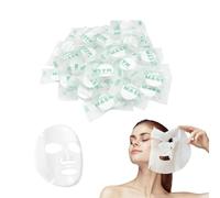 KHDULQ 100 Piezas Comprimida Mascarilla Facial Papel, Beauty Diy Mascarillas Faciales, Verde Paquete Individual Mascarilla Cara, Papel Desechable Face Mask, Cuidado Facial Mascara Facial