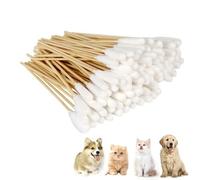 KHDULQ 100PCS Hisopos De Algodón para Limpieza De Oídos para Perros, Limpiador De Oídos para Perros, Hisopos De Limpieza De Oídos para Mascotas, Hisopos De Algodón para Mascotas, Perros, Gatos