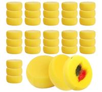 KHDULQ 30 Piezas Pintura de Esponja Esponjas, Artistas Sintéticos Redondos Spugne per Pittura 7.5CM Spugne da Trucco Morbide Lavabili per Arte,DIY Bellezza-Set Strumenti Pittura ad Acqua Acrilica