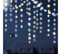 KHDULQ 4metros Guirnaldas de Papel Redondas,Decoración de Papel,Decoración con Purpurina,Redonda Colgante Papel Banner,Pancarta en Forma de Círculo para Fiesta de Cumpleaños,Navidad,Boda