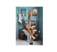 KHDULQ Cuadros Decorativos,20 * 30CM Laminas para Cuadros de Lienzo Baño Inodoro Cartel Retro Impresión Arte Abstracto de Inodoro Interesantes Decoraciones para las Paredes del Baño,Sin Marco(C)