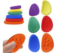 KHDULQ Juguetes Sensoriales Autismo Fidget Toy Sensoriale Silicone Fidget Toy Antiestres Fidgets Toys Sensory Stone for Kids 6 Piezas Juguete para Aliviar la Ansiedad en Forma Tactile Sensory Toys