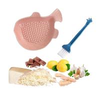 KHDULQ Plato Rallador Ceramica,Rallador de Manzana Pequeño Rallador Ajo Rosa de Cerámica Rallador Cerámica de Pescado de Jengibre,para Cocina Familiar Apto