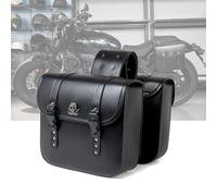 KHDWOB Alforjas Moto para Ducati Scrambler Full Throttle 2015-2023, Bolsa Lateral Moto Vintage - Impermeable De Cuero PU con Cierre Rápido Correas Ajustables Bolsa De Herramientas,B